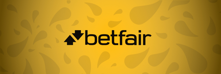 Betfair em caracteres negros sobre fundo amarelo