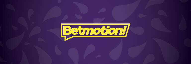 Betmotion logo: caracteres amarelos sobre fundo roxo