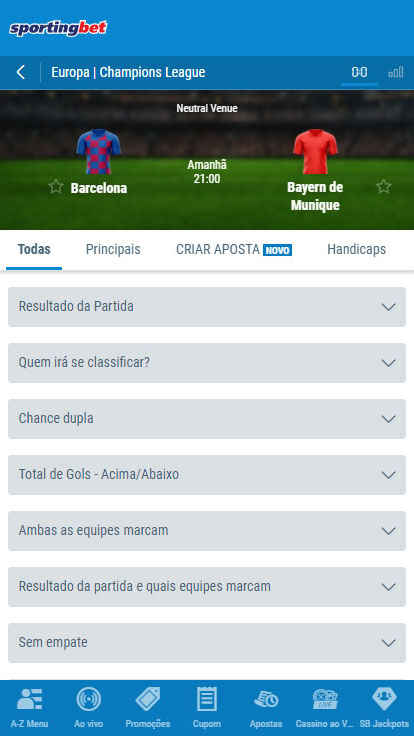 sport bet ao vivo