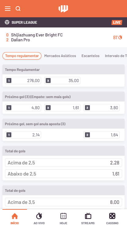 Apostas ao Vivo