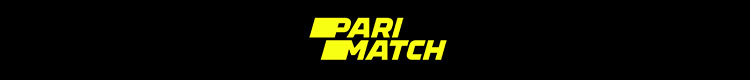 Parimatch logo: caracteres amarelos sobre fundo negro.