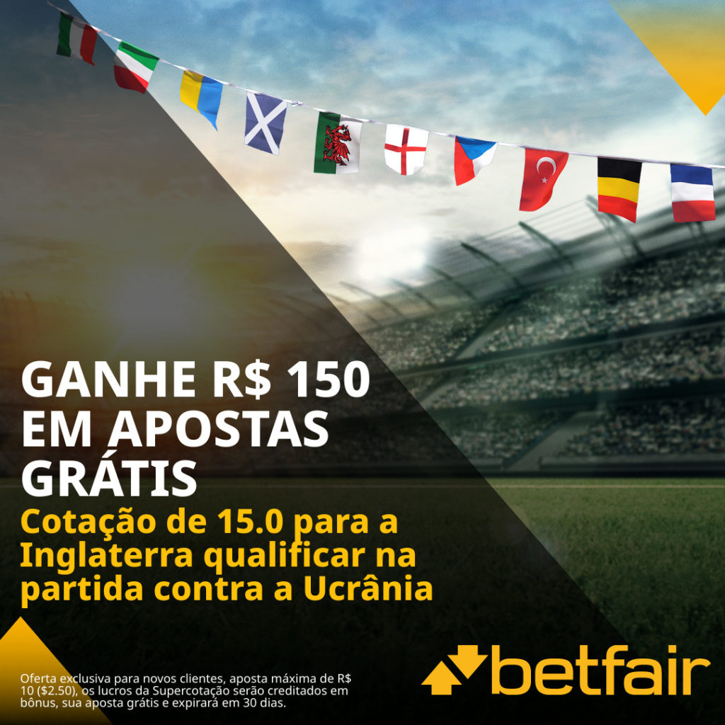 Betfair Promoção Inglaterra x Ucrania