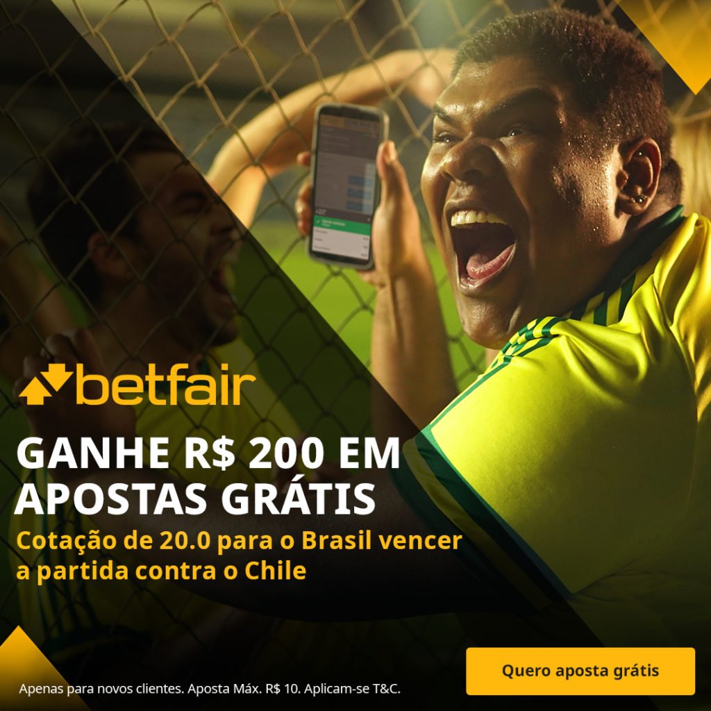 Betfair Super Preço - Brasil para ganhar do Chile