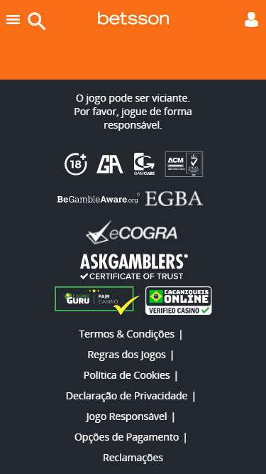 Betsson é Confiável