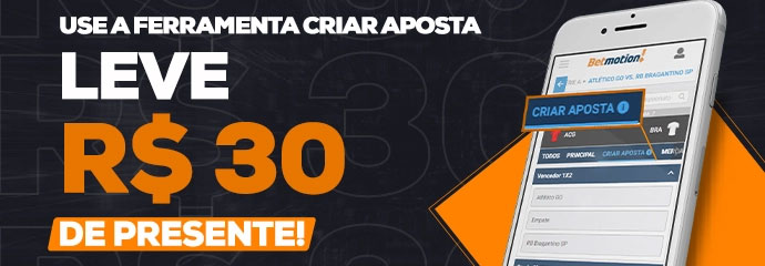 Promoção Betmotion Leve R$30 de Presente