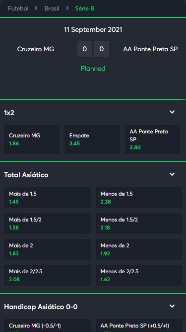 Sportsbet.io Mercado de Apostas