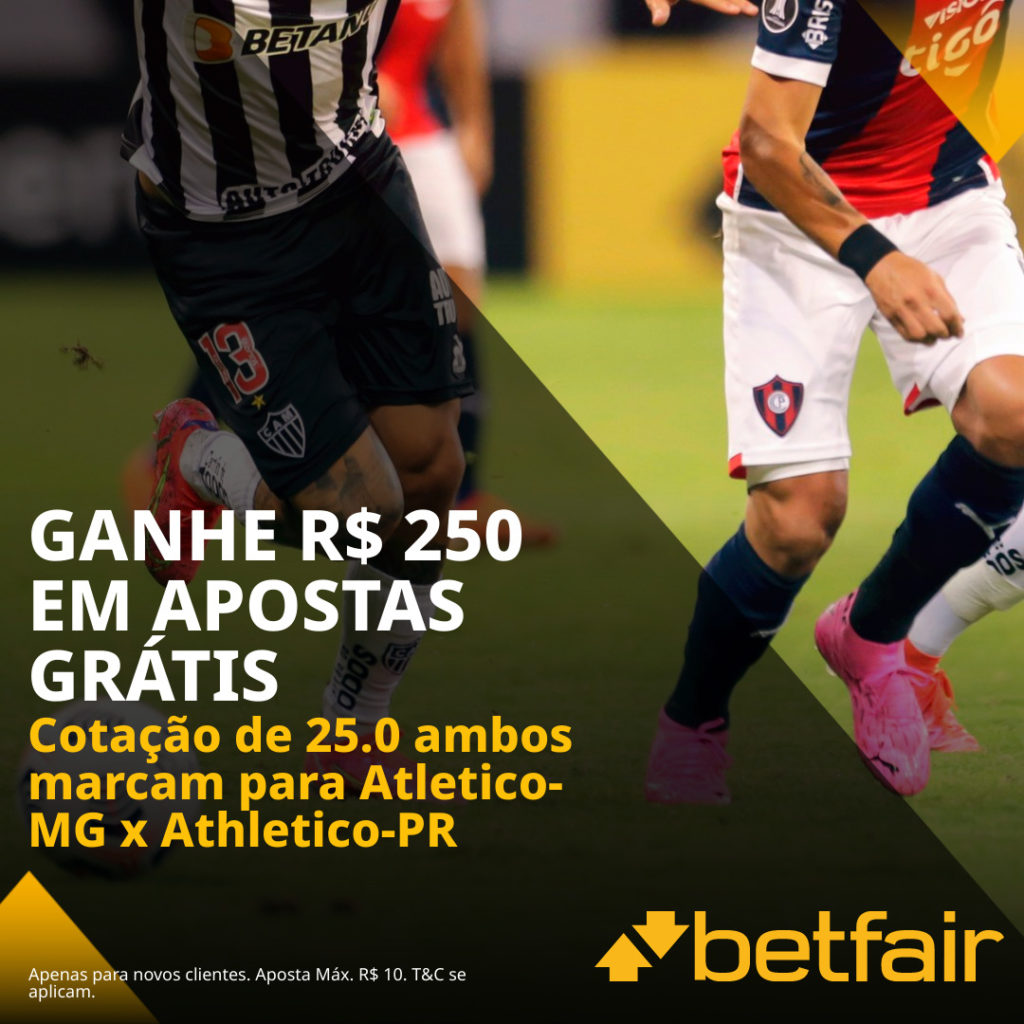 Betfair Super Preço - ambos marcam em Atlético-MG x Athletico-PR