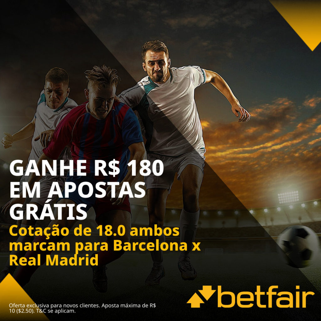 Betfair Super Preço - Barcelona x Real Madrid ambas marcam