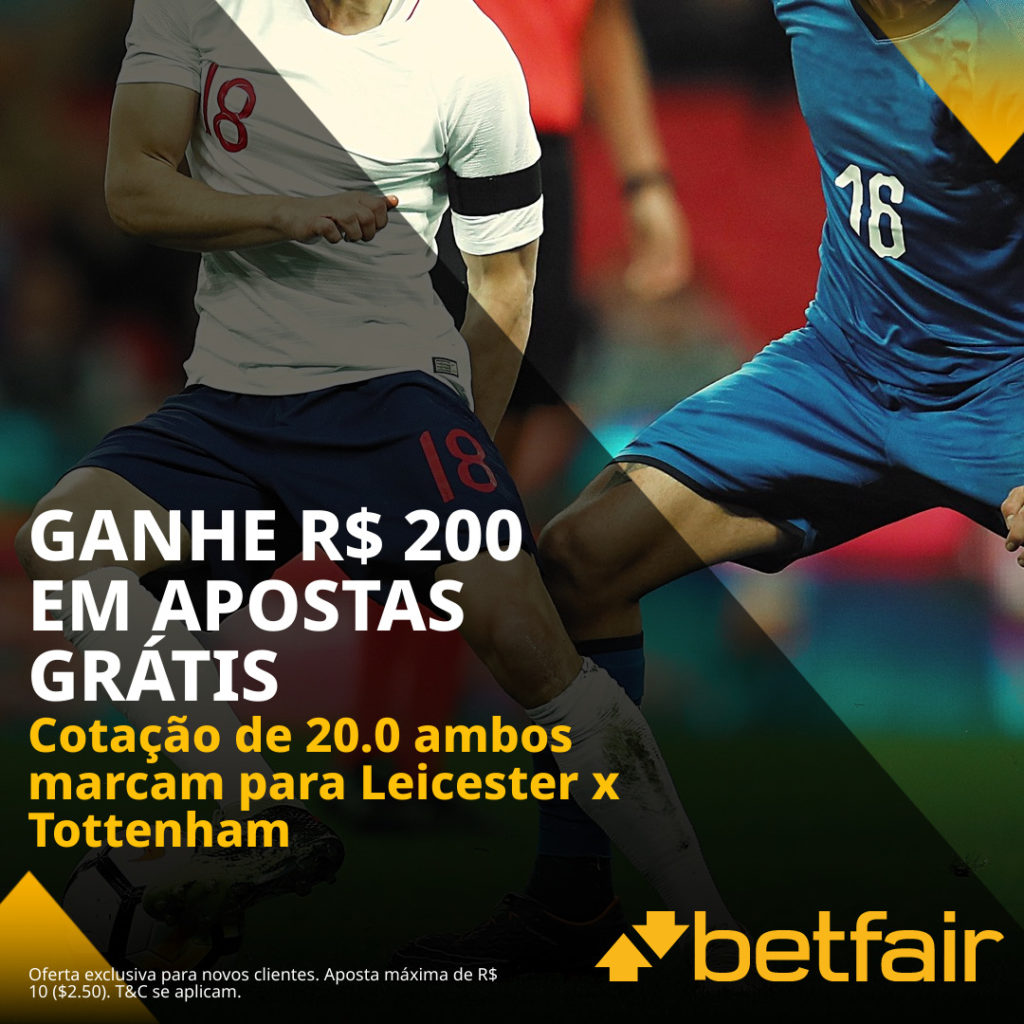 Betfair Super Preço - Leicester x Tottenham ambos marcam