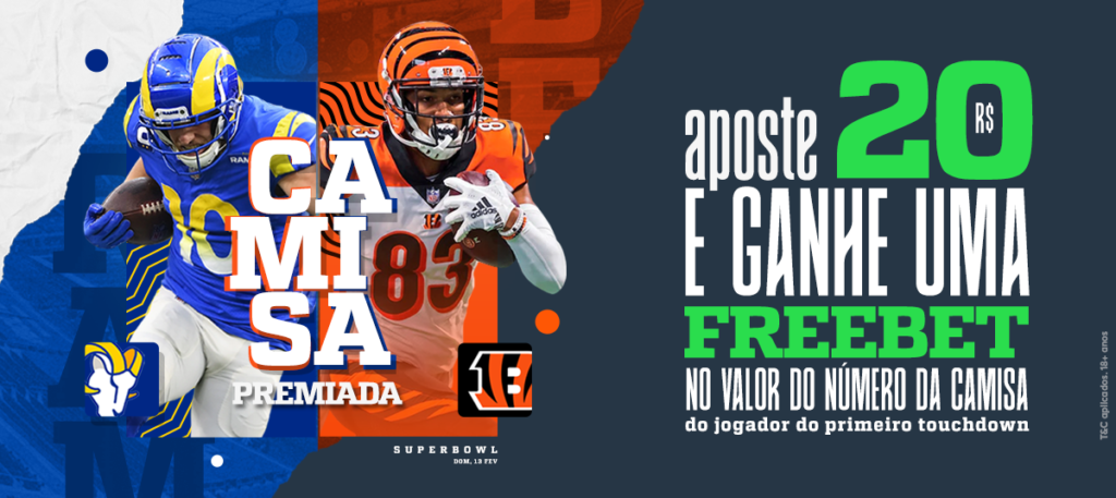 Promoção Sportsbet.io – Camisa Premiada no Super Bowl LVI