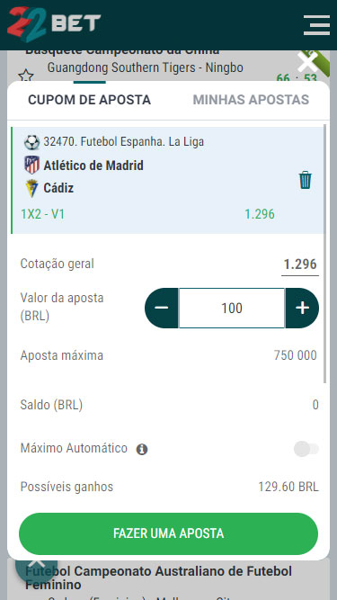 22bet aposta simples