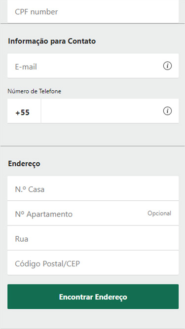 bet365 cadastro passo 3: deve inserir CPF, e-mail e número de telefone, e endereço