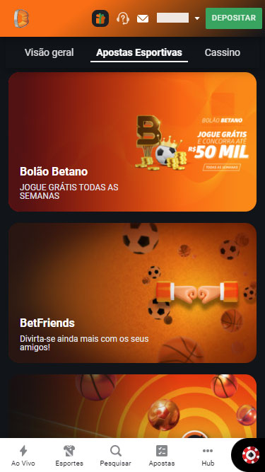 Betano tem promoções como Bolão Betano e BetFriends