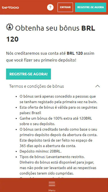 Betboo Bônus