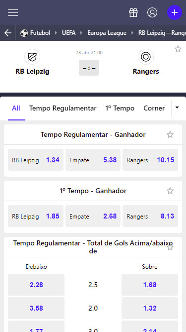 No Betmaster mercado de apostas encontra opções como Ganhador tempo regulamentar, Ganhador 1º tempo, Total de gols acima/abaixo de tempo regulamentar, etc.