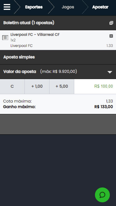 Casa de Apostas aposta simples