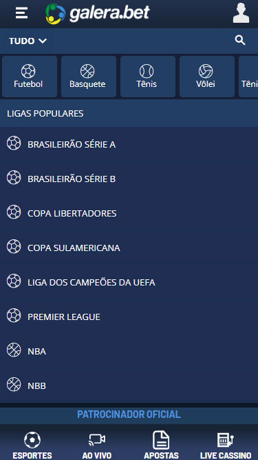 Plataforma de apostas Galera.bet: Futebol, Basquete, Tênis, Vôlei, etc.