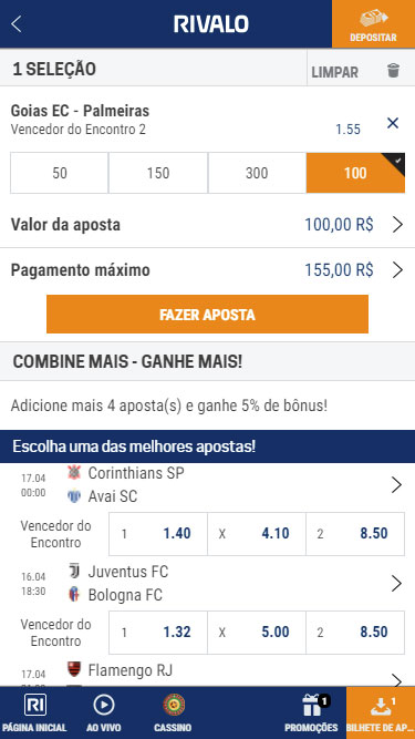 Rivalo aposta simples