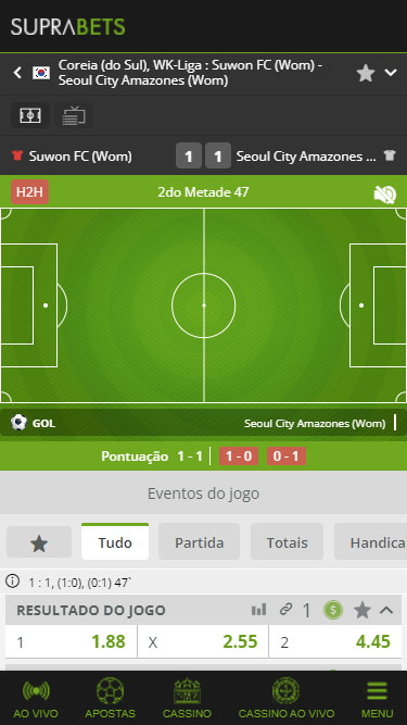 Suprabets apostas ao vivo
