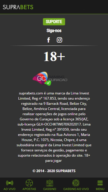 Suprabets é confiável