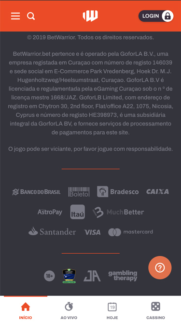 BetWarrior é seguro