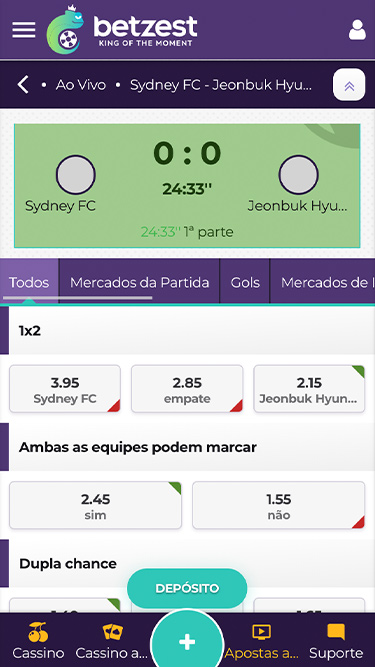 Betzest apostas ao vivo