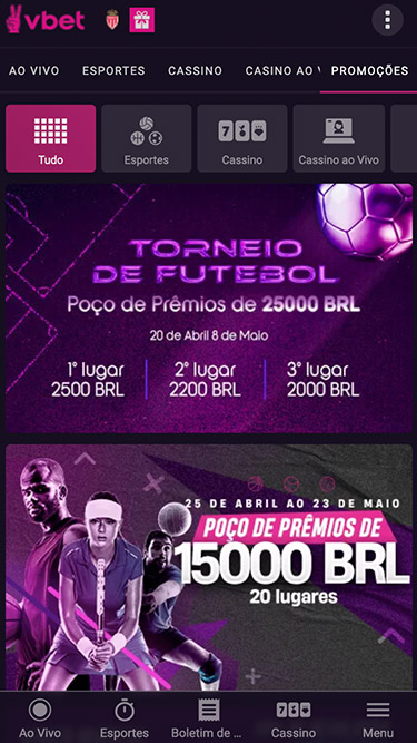 Vbet promoções