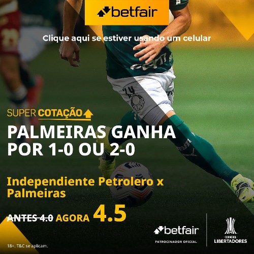 Super cotação - Palmeiras ganha 1 ou 2