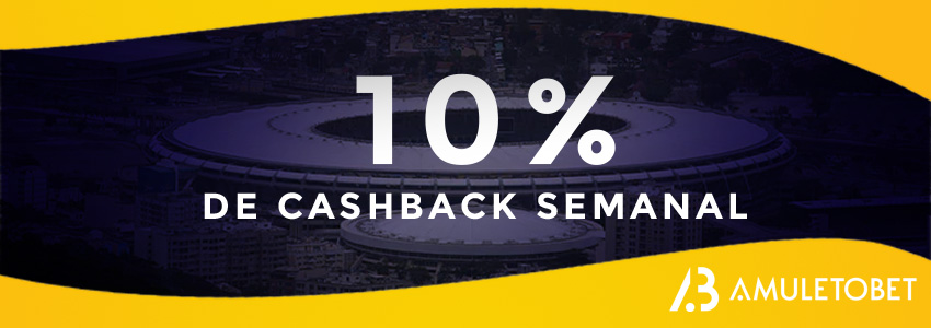 Promoção cashback semanal 10% Amuleto