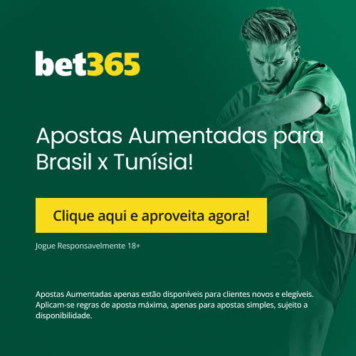 Promoção bet365 - Brasil x Tunísia