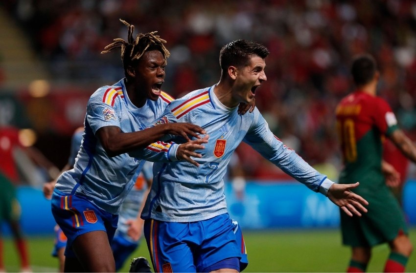 Espanha vence Portugal e avança à semifinal da Liga das Nações