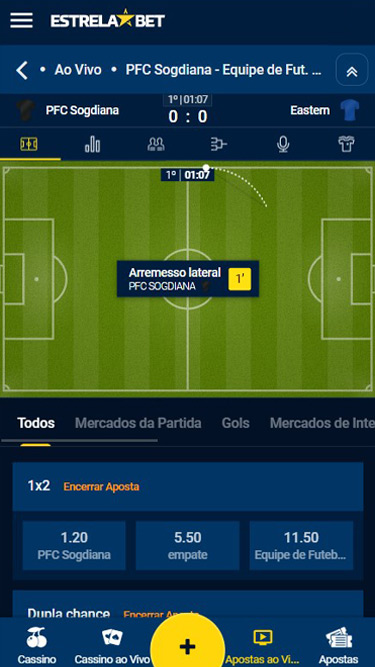 EstrelaBet apostas ao vivo