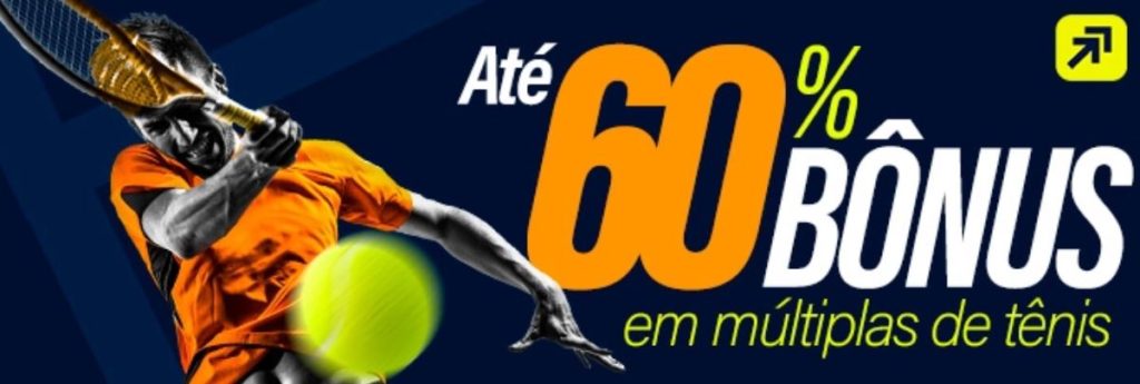 Promoção Betmotion - Até 60% de bônus em apostas múltiplas de tênis
