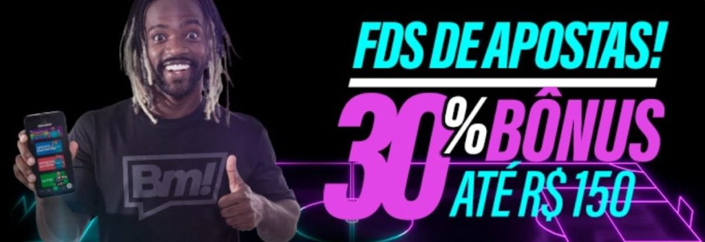 Promoção Betmotion - FDS de apostas com 30% de bônus até R$150
