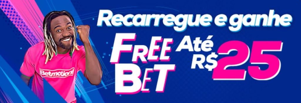 Promoção Betmotion - Recaregue e ganhe freebet de até R$25