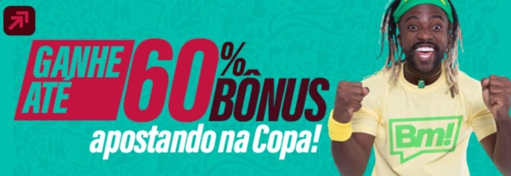 Promoção Betmotion - Apostas combinadas com até 60% de bônus na Copa do Mundo 2022