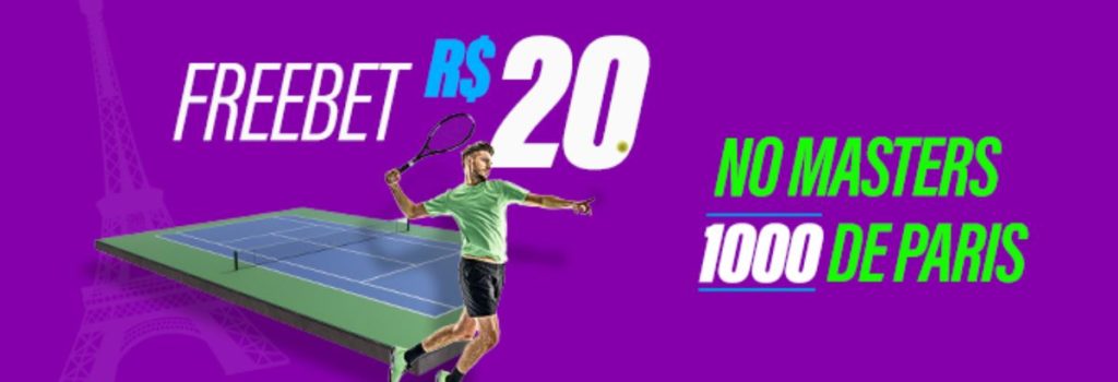 Promoção Betmotion - aposta grátis de R$20 no Masters 1.000 de Paris