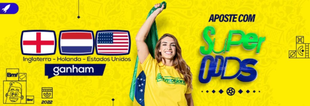 Promoção Betmotion - Super Odds para Inglaterra, Holanda e EUA vencerem