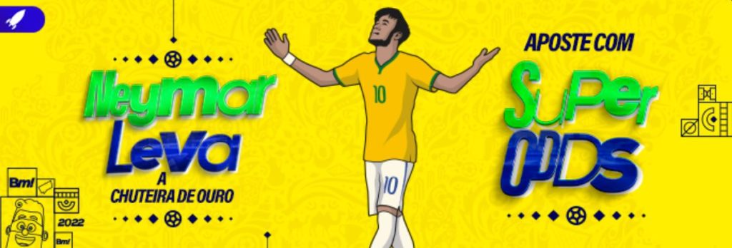 Promoção Betmotion - Super Odds para Neymar ser o artilheiro da Copa do Mundo 2022