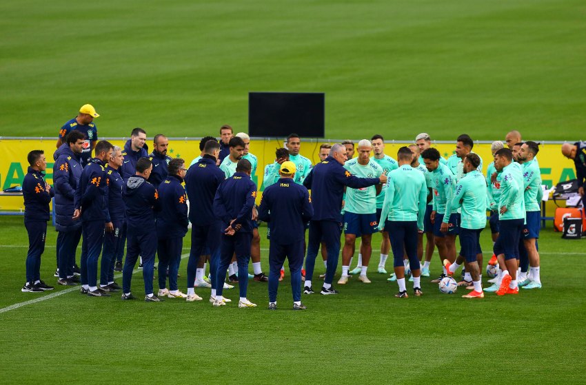 Treino da seleção brasileira para a Copa