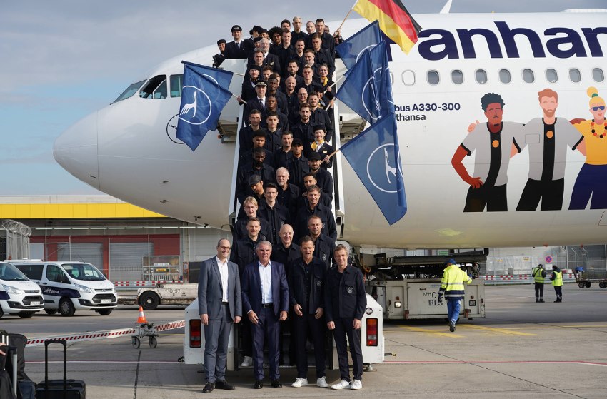 Delegação da Alemanha antes da Copa do Mundo