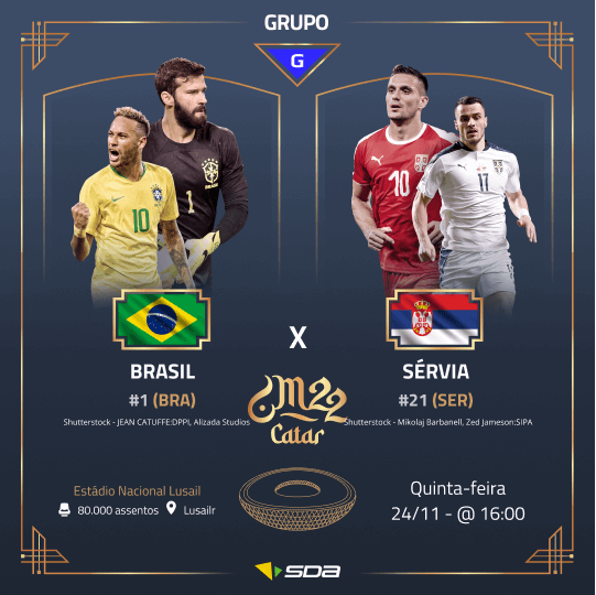 Brasil x Sérvia: Confira o horário e onde assistir ao jogo do Brasil desta  quinta, 24/11 – Money Times