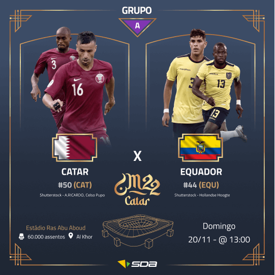 QATAR X EQUADOR AO VIVO - COPA DO MUNDO 2022 