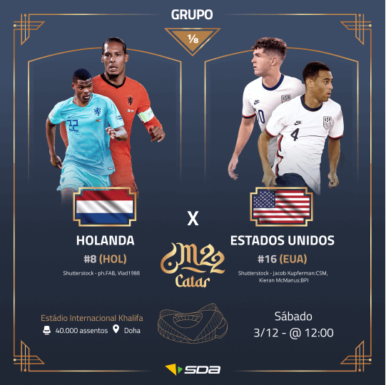 Palpite Holanda x Estados Unidos - Copa do Mundo 2022