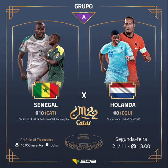 Palpite Senegal x Holanda - Copa do Mundo 2022