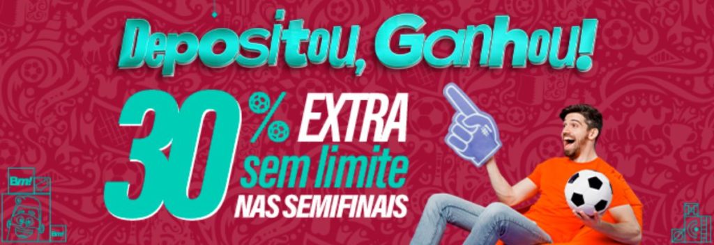 Promoção Betmotion - Bônus de 30% sem limite nas semifinais da Copa do Mundo 2022