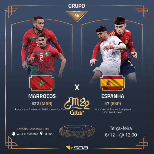 Marrocos x Espanha ao vivo na Copa 2022: onde assistir e horário