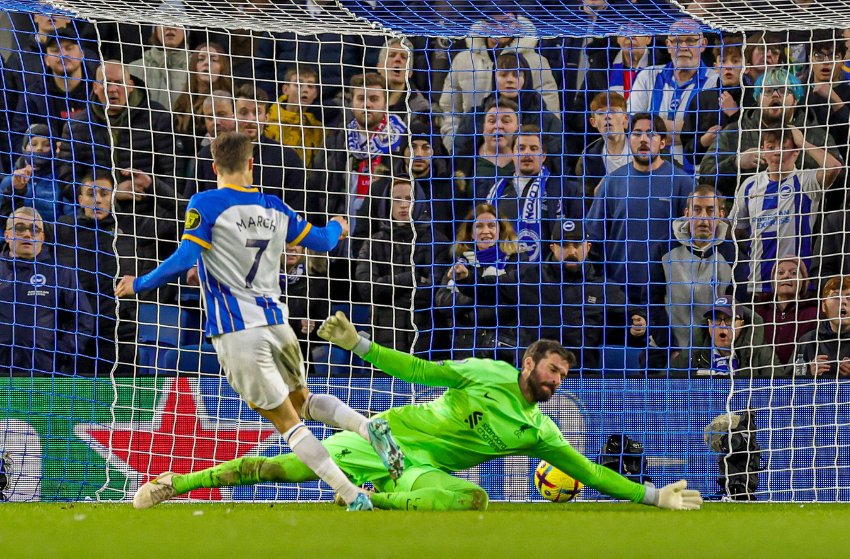 March, do Brighton, e Alisson, do Liverpool March, do Brighton, e Alisson, do Liverpool