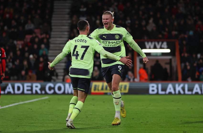 Foden e Haaland, do Manchester City Foden e Haaland, do Manchester City
