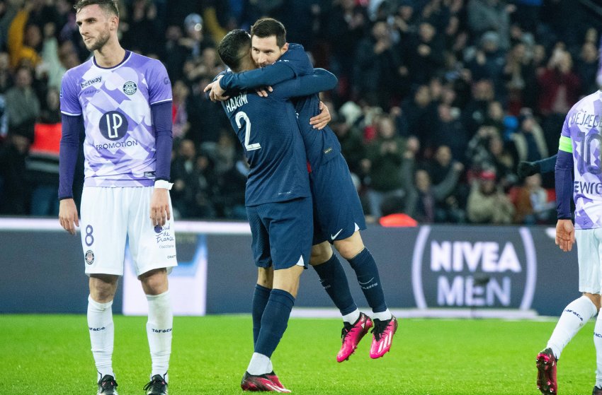 Hakimi e Messi, do PSG Hakimi e Messi, do PSG
